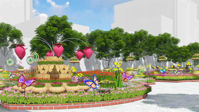 Đường hoa Nguyễn Huệ Tết 2018 được thiết kế thế nào